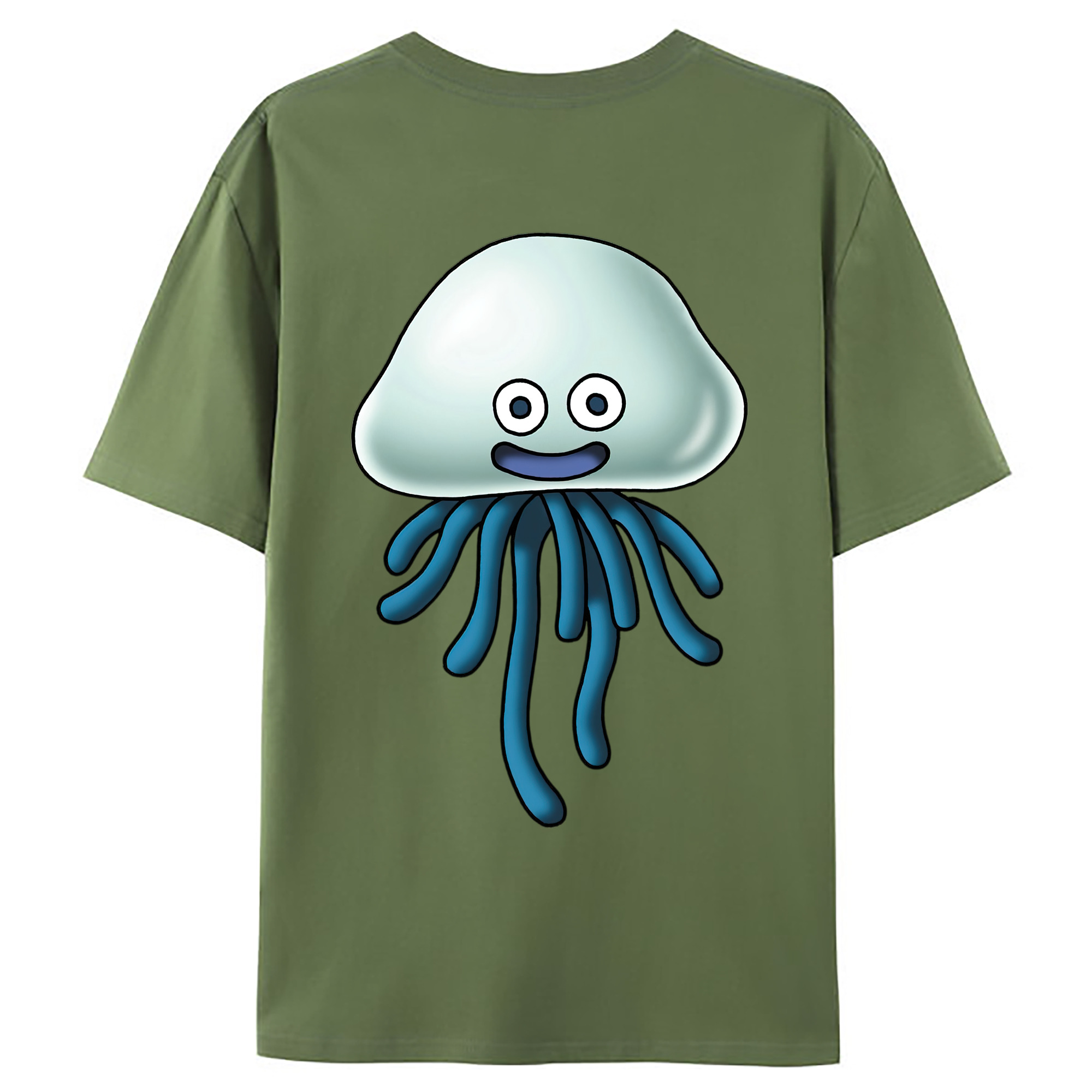 （画像用） ドラゴンクエスト Doragon Kuesuto Dragon Quest 綿100％ メンズ半袖Tシャツ（バックプリント） 通気性